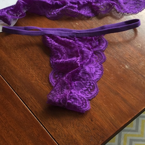 BNIP. Sexy underneath.  Purple lace Set! Black too - Picture 2 of 5